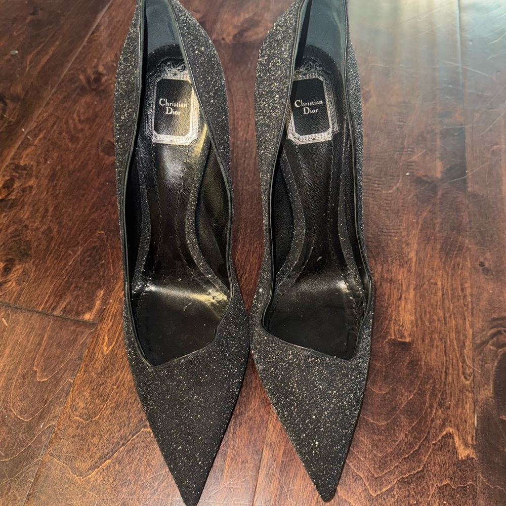 Dior Sparkling Black Heels